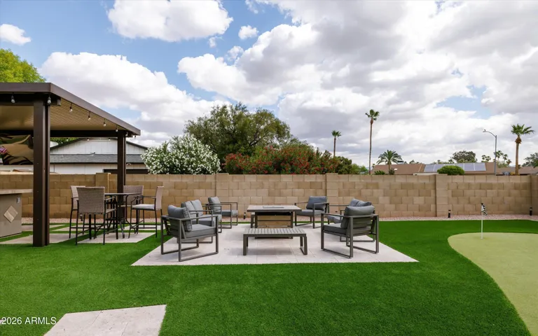 This gas fire pit is ready for company!