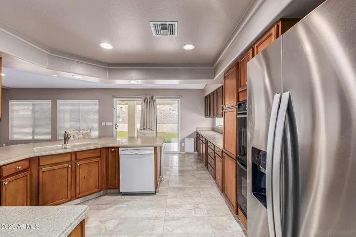 Double ovens and plenty of room for family.