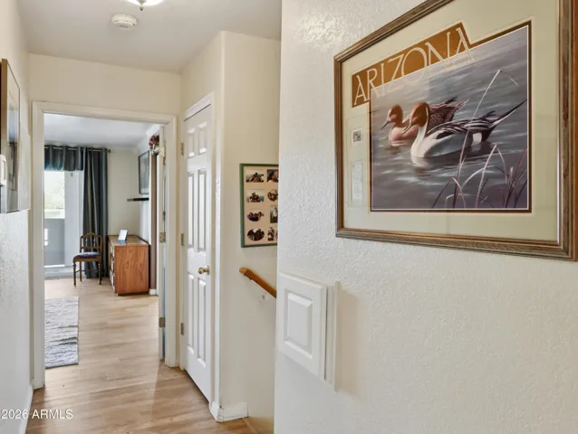 upstairs hallway with laundry chute