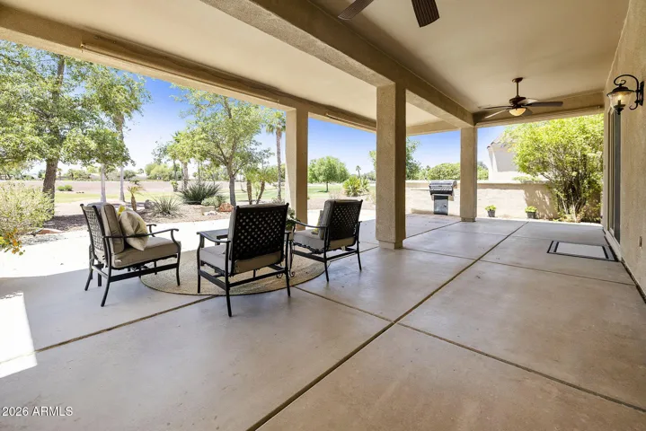 Extended covered patio
