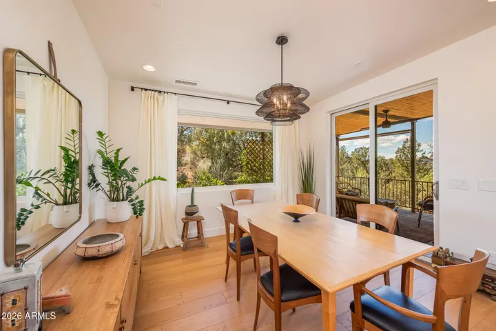 Dining with deck adjacent