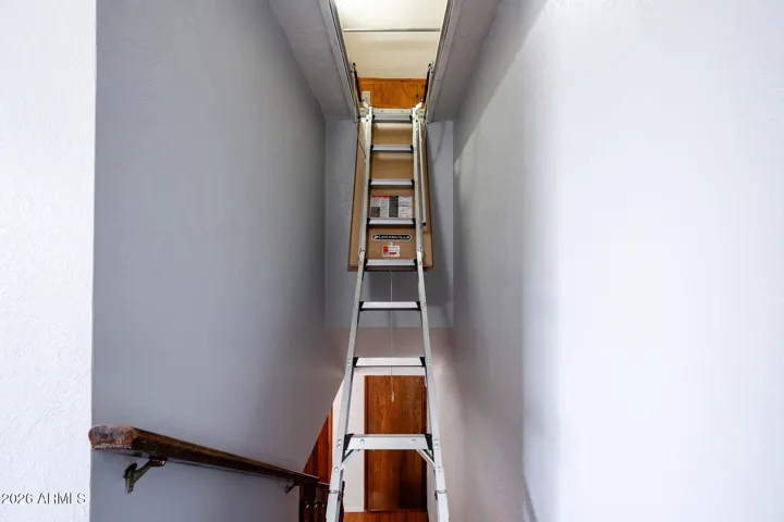 Pull down staircase to attic