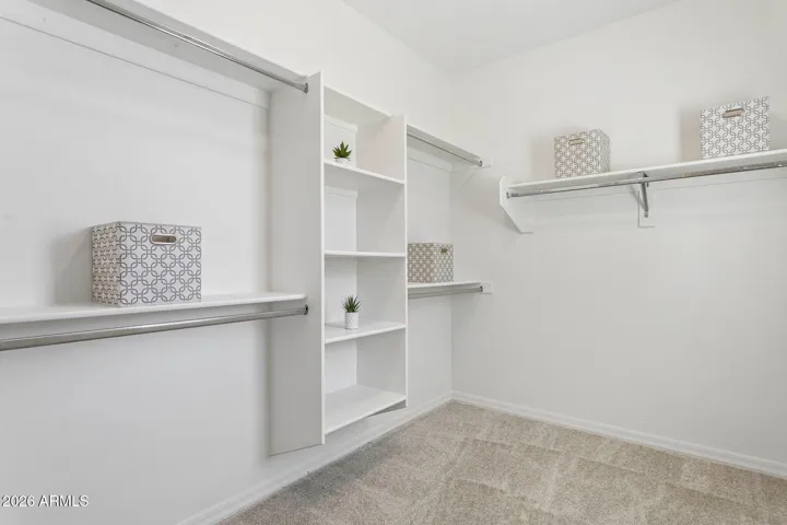Spacious walk-in closet
