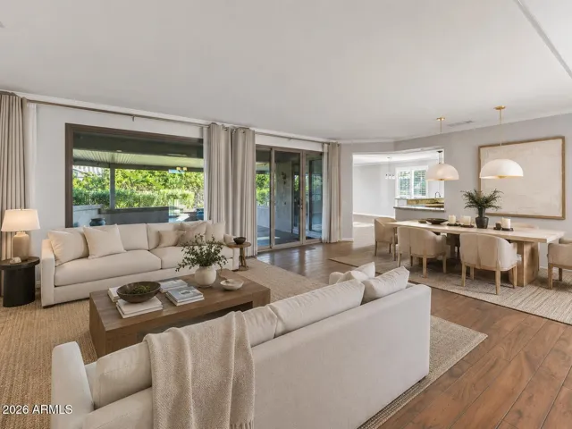 Virtually Staged living room.
