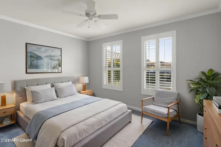 Virtually Staged second bedroom.