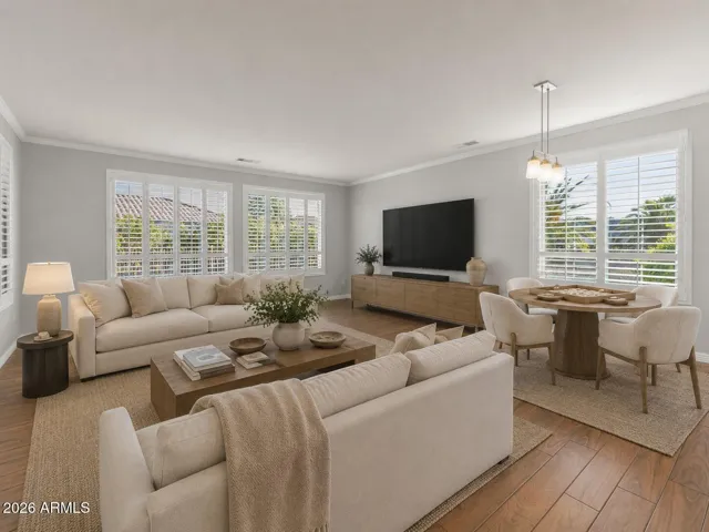 Virtually Staged Family room