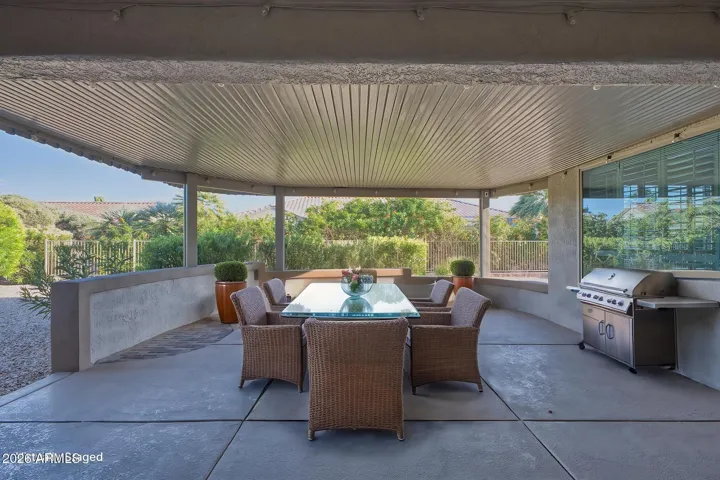 Virtually Staged version 2 of back patio.