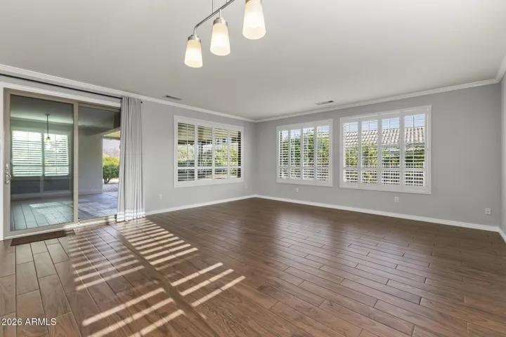 Family room leads out to main outdoor patio.