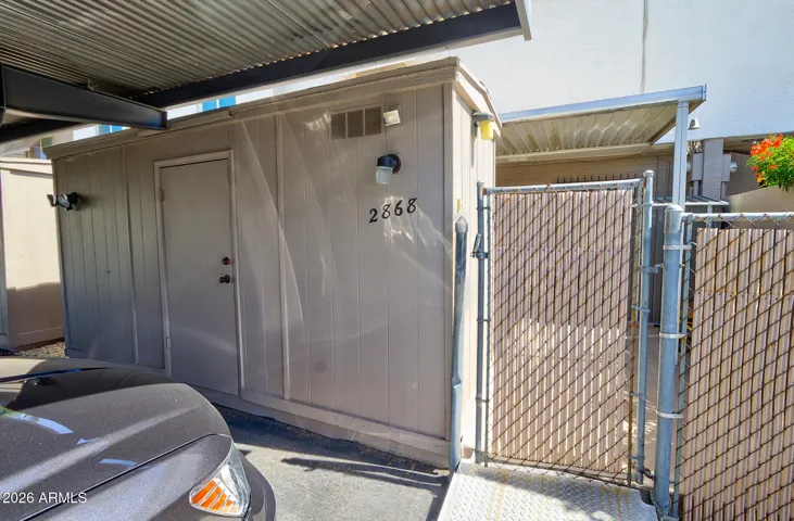 Storage unit at parking. Not maintained by HOA.