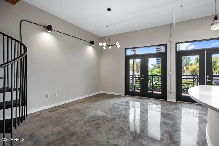 Dining room or office area