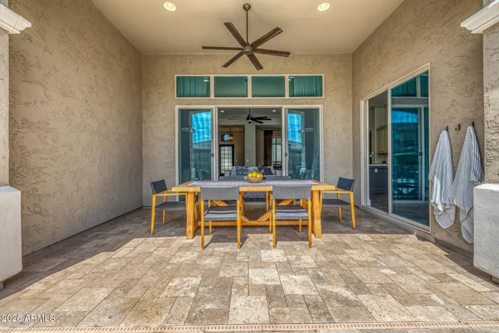 Enjoy Outdoor Dining on your Covered Patio