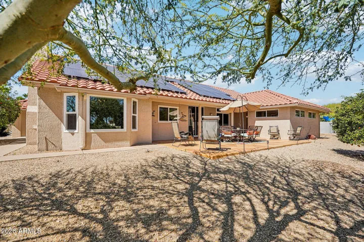 The back of the home