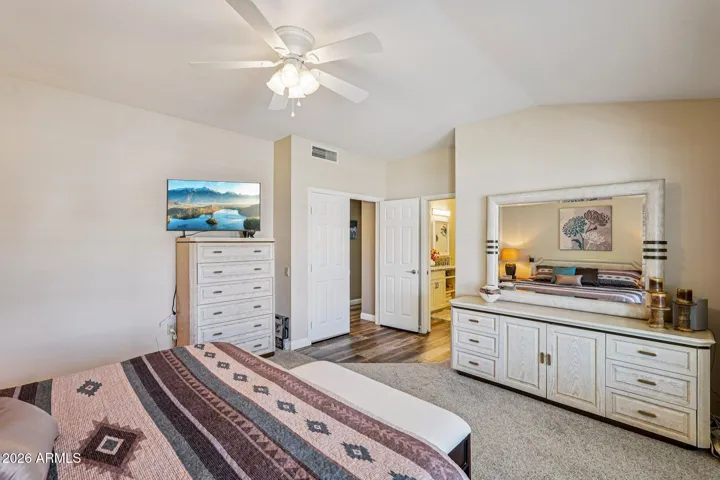 The master bedroom