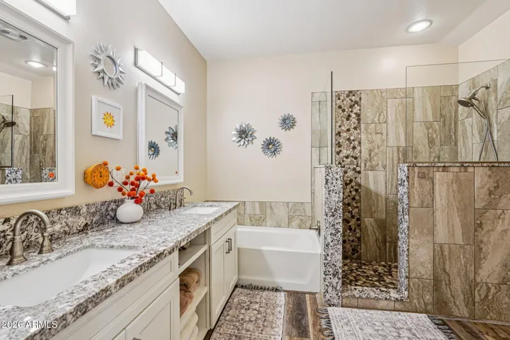 The master bathroom