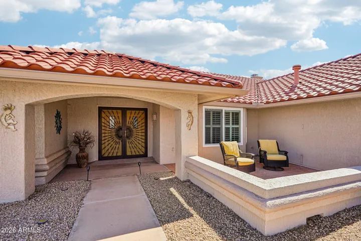 The front patio and entrance