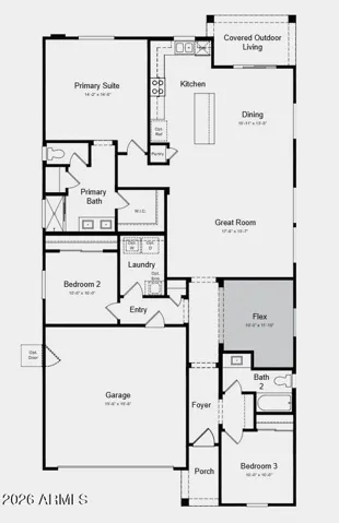 Additional Highlights Include: paver front porch including driveway and entry walk, flex room, alternate A/C location with gate, 8' doors, 36" upper cabinets in kitchen, gas range, and E-Granite single bowl kitchen sink.