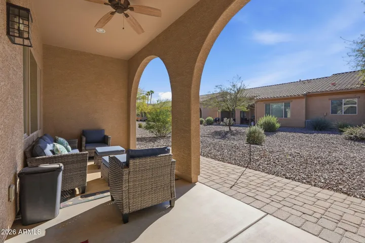 Pavers extend the patio