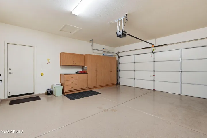 Epoxy floors and built in cabinets