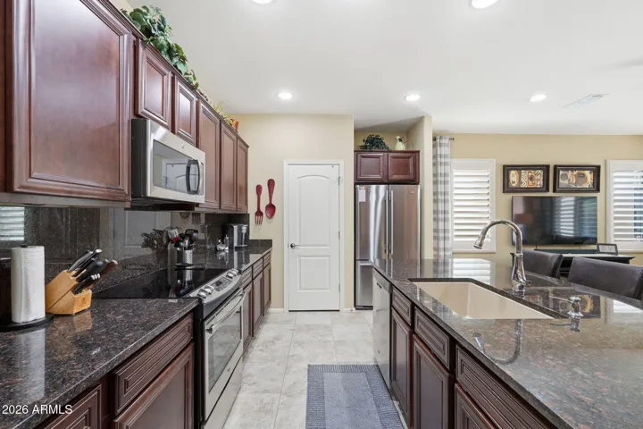 The pantry is behind the door