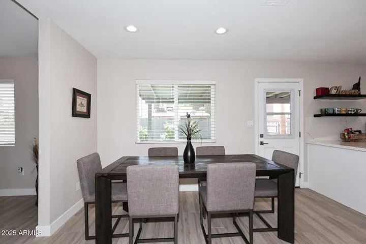 Dining area between kitchen and great room