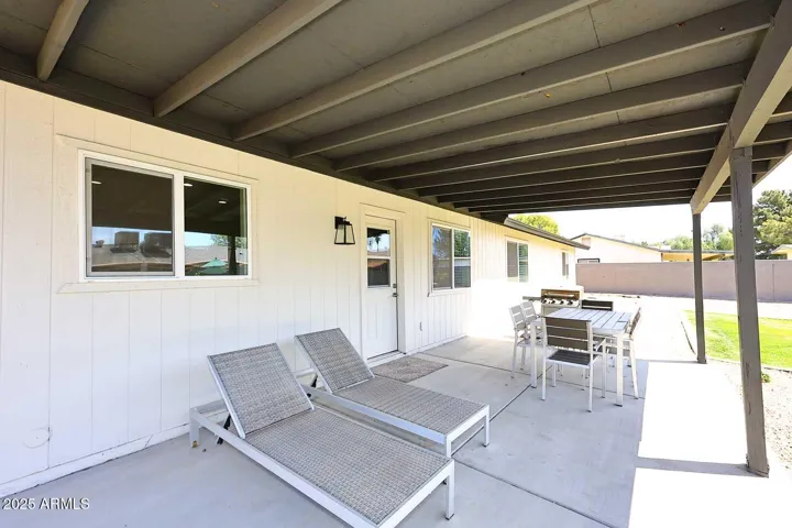 Extended covered patio