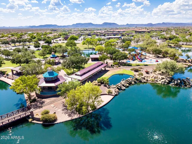 Beautiful lakes wind thru parks and amenities