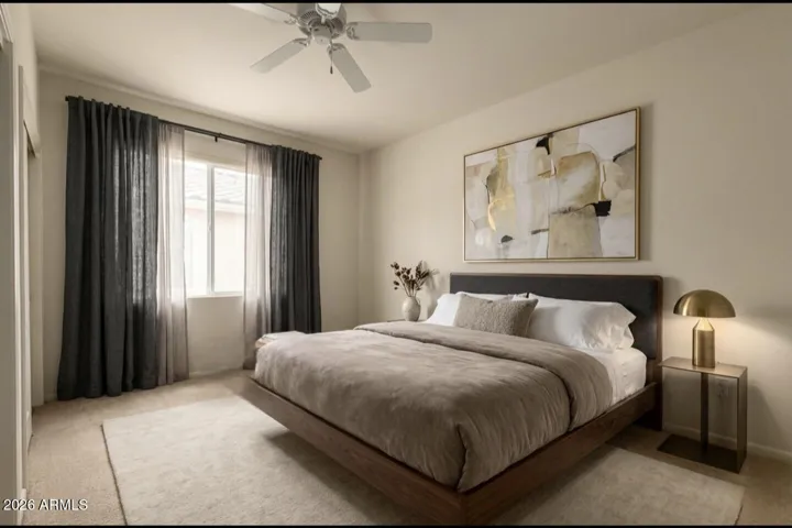 Guest Bedroom is virtually staged