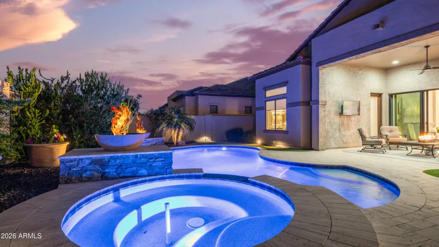 The Backyard Transforms into a Glowing Evening Retreat