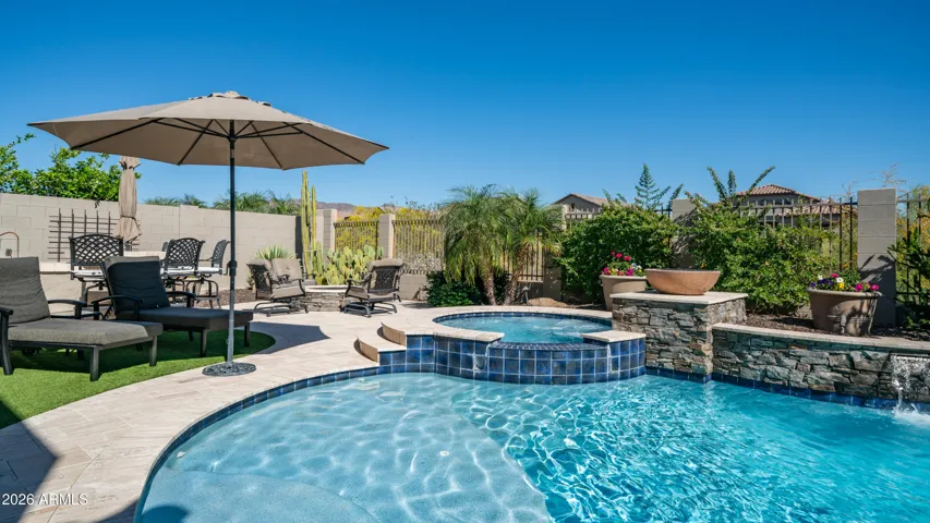Sparkling Pool and Elevated Spa