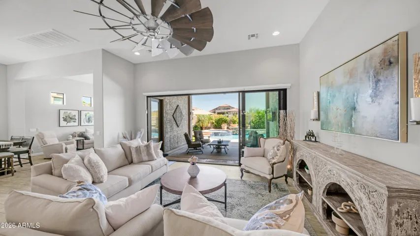 Light Filled Great Room with Expansive Sliding Doors