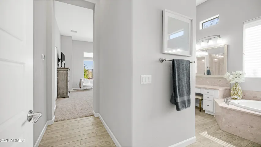 Private Owner's Retreat Flowing seamlessly into the Luxurious Bath