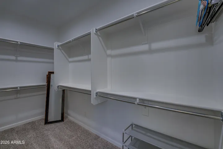 Huge walk in closet at master