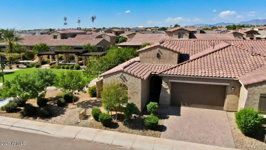 Premium lot adjacent to community greens, BBQ ramadas and pool area.