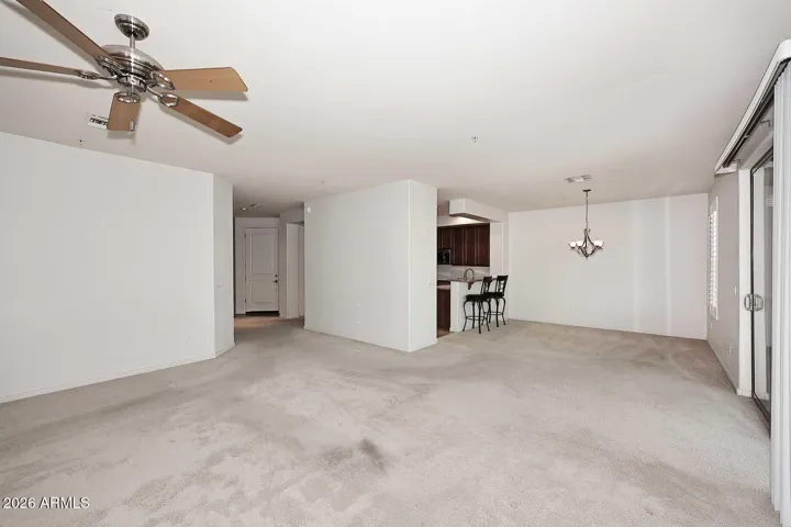 View toward kitchen/dining