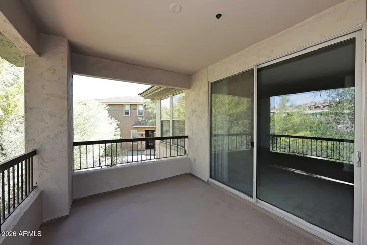 Large covered balcony