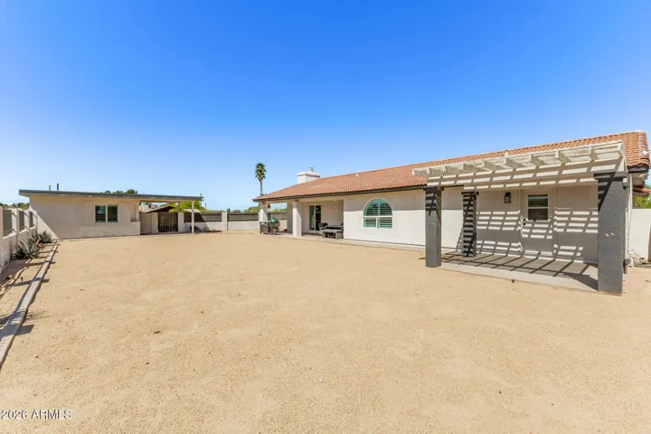 Detached studio and main house