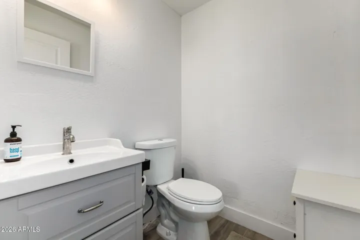 Detached studio half bathroom