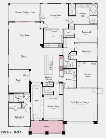 Additional Highlights Include: Gourmet kitchen, 8' double gate at garage side, multi-slide door at great room, and upgraded floors/cabinets/countertops.