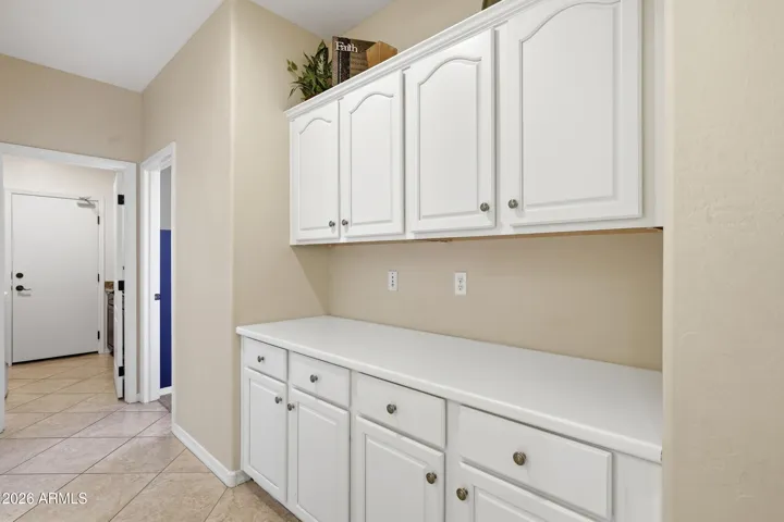 Cabinets in hallway