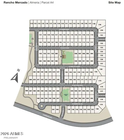Almeria at Rancho Mercado Site Map
