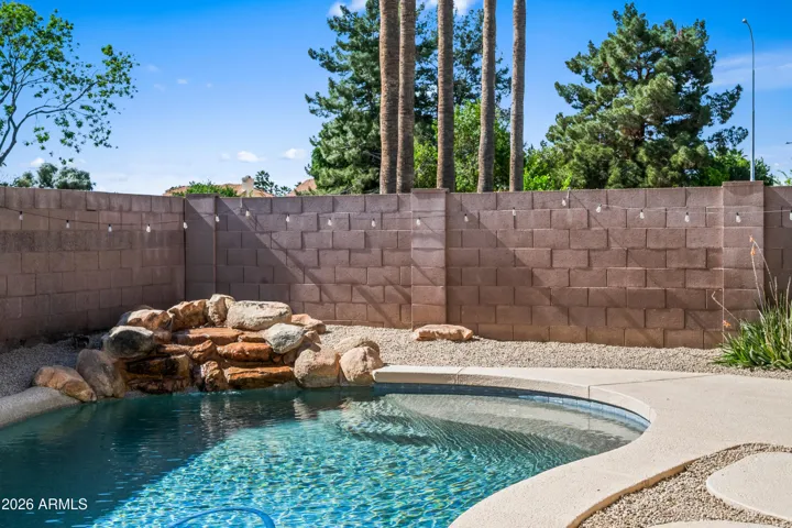 Waterfall creates a serene sound