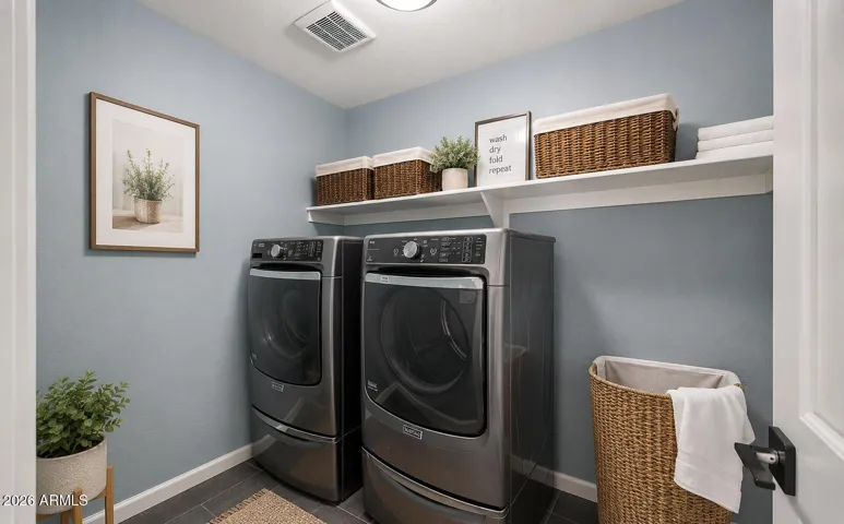 VIRTUALLY STAGED LAUNDRY ROOM
