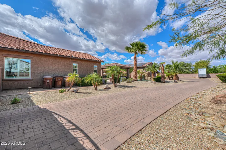 Extensive Paver Driveway from the Street To the RV Shop.