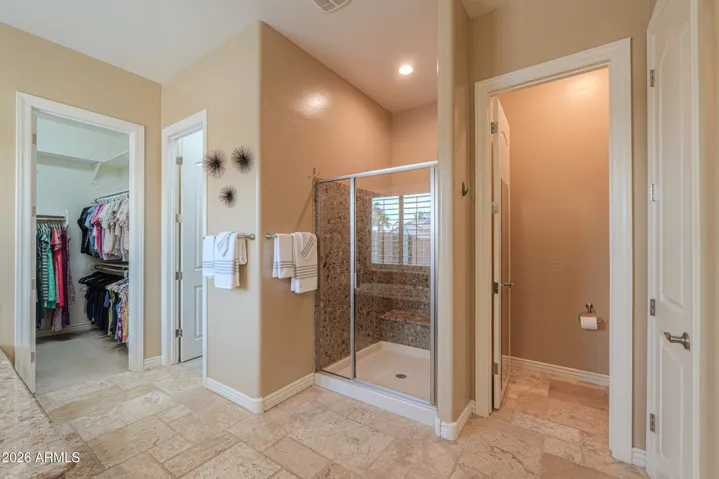 Large Master Bath w/Linen Closet & His & Her's Closets.