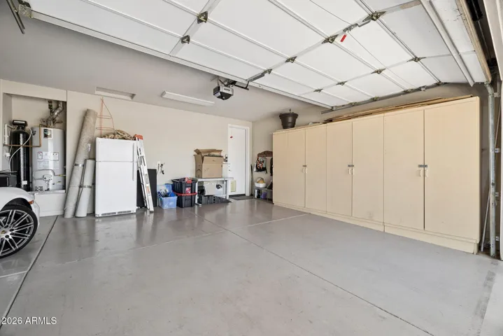 Garage Cabinets on both sides of the garage.