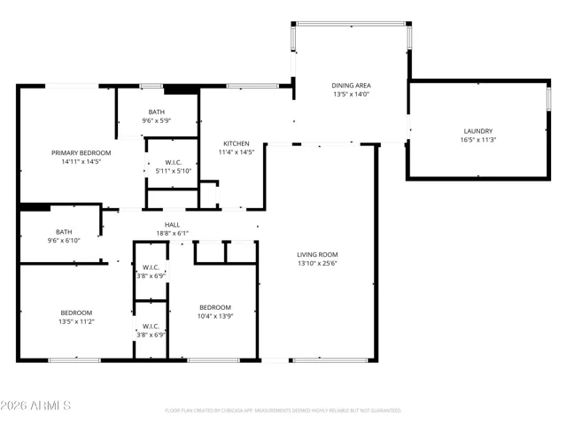 Dimensions to be verified by buyer/buyer's agent.
