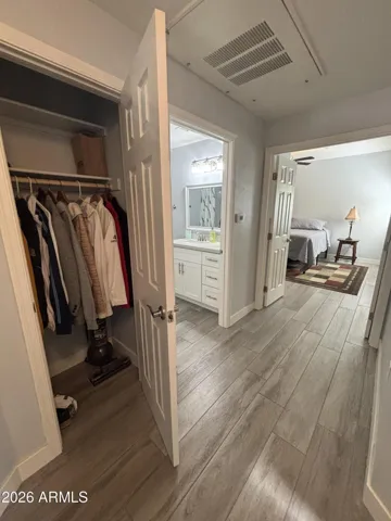 Primary Bedroom has large walk in closet convenient to bathroom