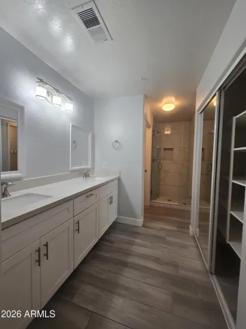 Primary Bath has Double Sinks, Walk-In & 2nd closet and lots of counter space