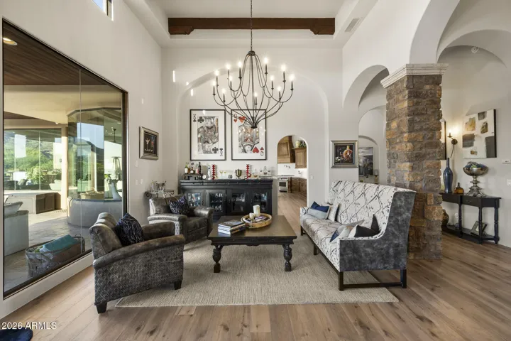 Dining room being used as a conversation area