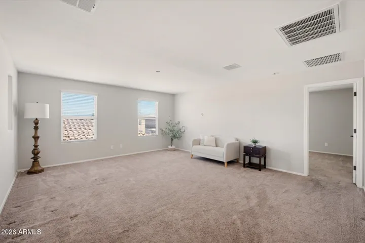 Loft, looking into bed 2 on Right which is very large and has walk in closet.